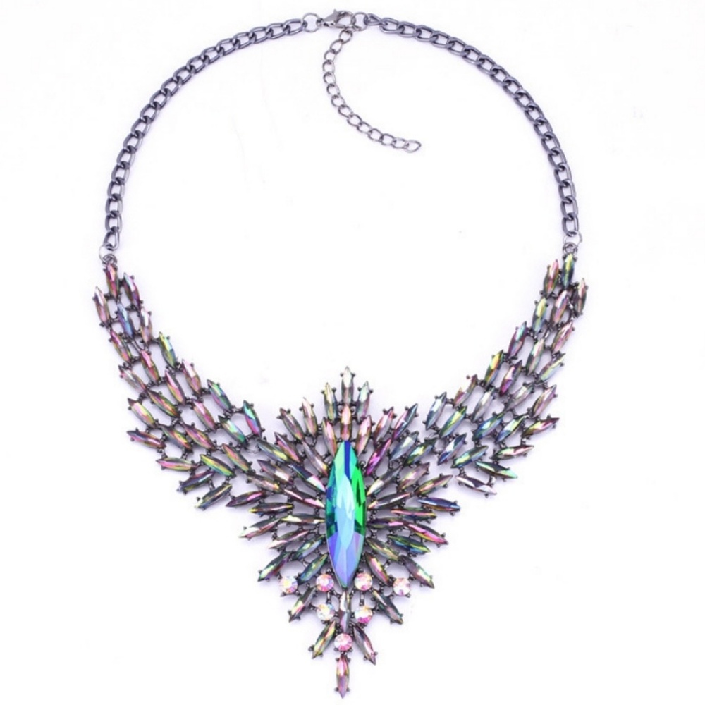 Necklace - Light My Fire Multi-Color Statement - Picture 2 of 4
